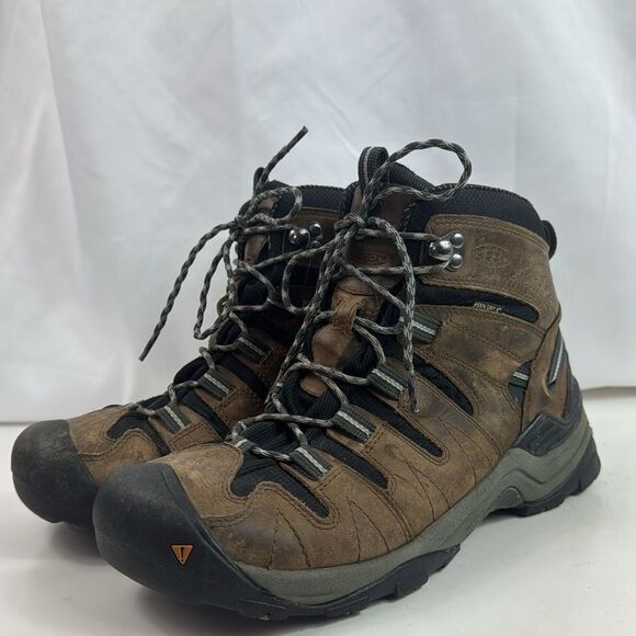 Keen Gypsum Brown Leather Waterproof Lace Up Trail Men’s Hiking Boots - Picture 7 of 14
